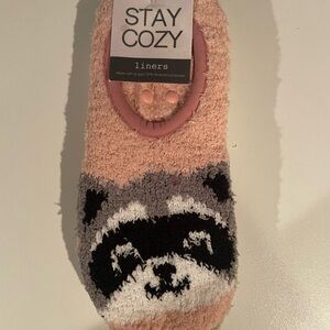 Pink Raccoon Slippers